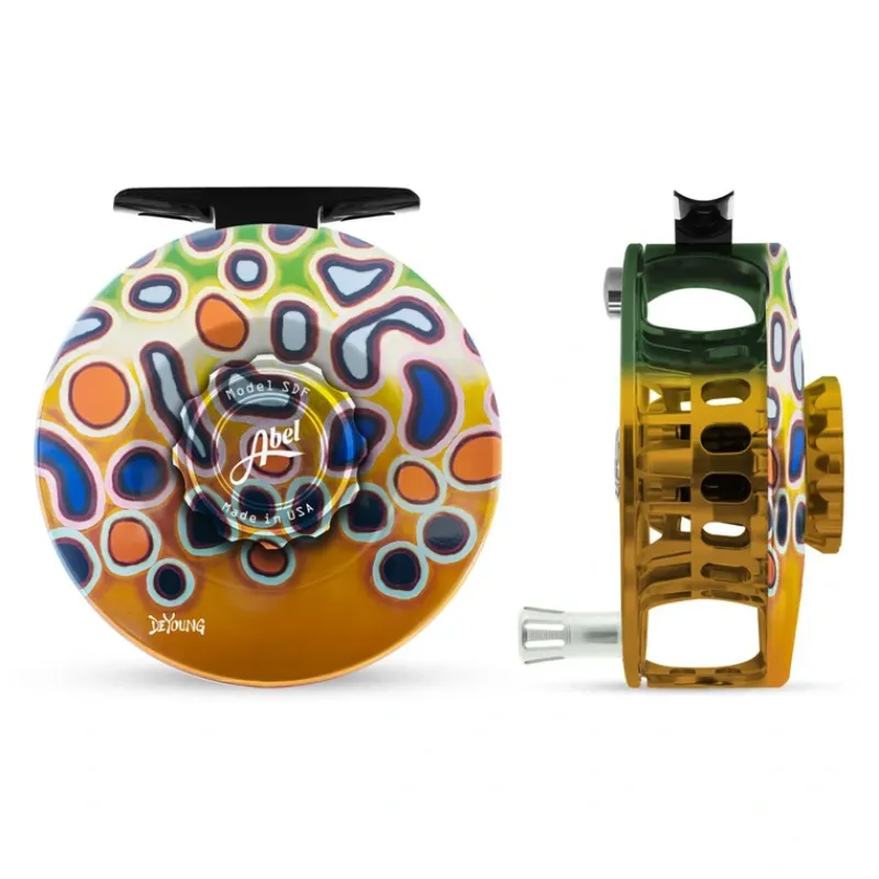 Shop All^ 2023 Abel SDS Reel Solid 7/8 DeYoung Montana Brown Flank with Platinum Handle - Your Premium Fishing Gear Store Rods Lines Baits Accessories