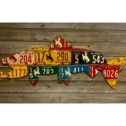 Shop All^ 50" Wyoming Brown Trout License Plate Art - Your Premium Fishing Gear Store Rods Lines Baits Accessories