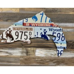 Shop All^ 24" Wyoming Trout License Plate Art - Your Premium Fishing Gear Store Rods Lines Baits Accessories