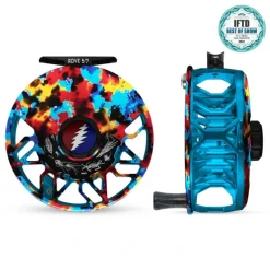 Fishing Line^ Abel ROVE Reel 5/7 Retro Caribbean, Grateful Dead Lightning Bolt Drag Knob with Ebony Handle - Your Premium Fishing Gear Store Rods Lines Baits Accessories