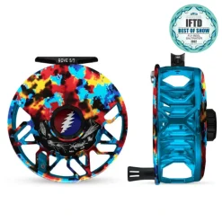 Fishing Line^ Abel ROVE Reel 5/7 Retro Caribbean, Grateful Dead Lightning Bolt Drag Knob with Black Handle - Your Premium Fishing Gear Store Rods Lines Baits Accessories