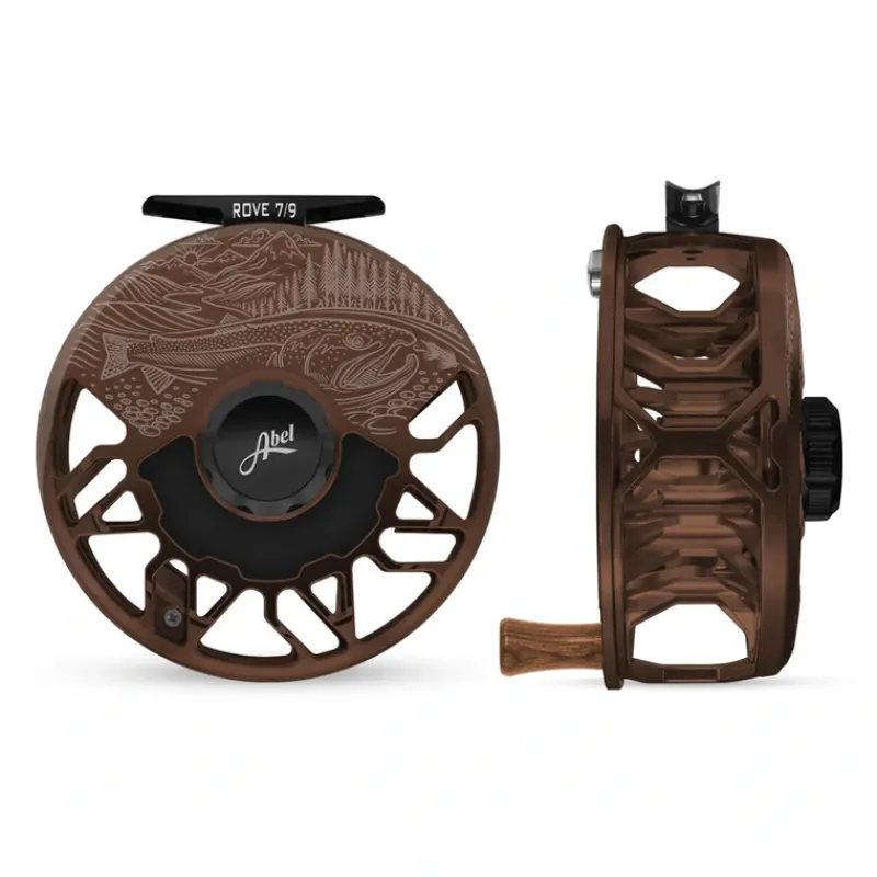 Fishing Line^ Abel ROVE Ti Reel 7/9 Dark Brown, Black Drag Knob, Underwood Swing with Walnut Handle - Your Premium Fishing Gear Store Rods Lines Baits Accessories