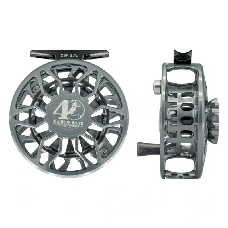 Fishing Line^ Abel SDF Reel 5/6 40th Logo Slate Grey with Ebony Handle - Your Premium Fishing Gear Store Rods Lines Baits Accessories