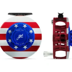 Fishing Line^ Abel SDF Reel 5/6 USA Flag/Platinum Handle - Your Premium Fishing Gear Store Rods Lines Baits Accessories
