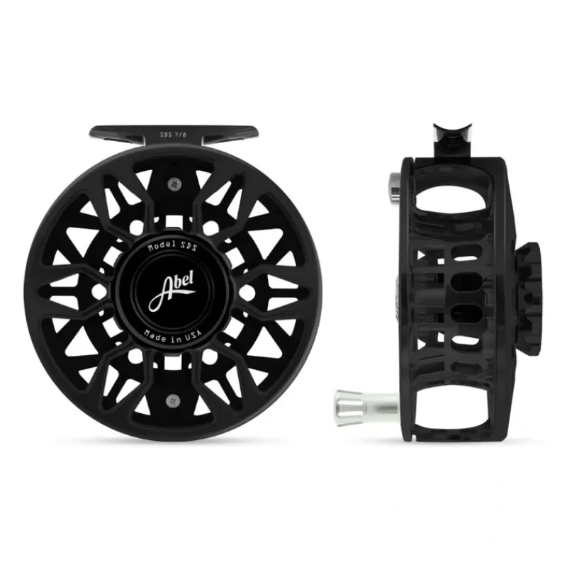 Shop All^ Abel SDS Reel 7/8 Black, Black Drag Knob with Platinum Handle - Your Premium Fishing Gear Store Rods Lines Baits Accessories