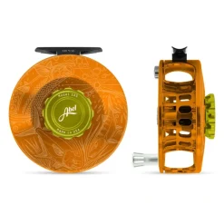 Shop All^ Abel SDS Solid Reel 9/10 Orange, Lime Green Drag Knob, Underwood Slammin' with Platinum Handle - Your Premium Fishing Gear Store Rods Lines Baits Accessories