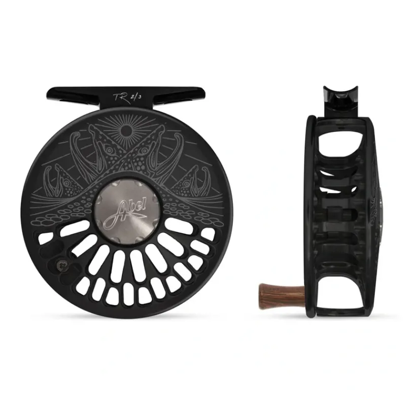 Fishing Line^ Abel TR Reel 2/3 Gloss Black, Underwood Last Light with Rosewood Handle - Your Premium Fishing Gear Store Rods Lines Baits Accessories