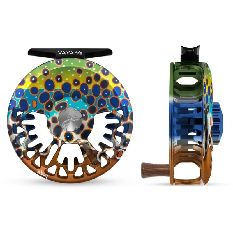 Fishing Line^ Abel Vaya Reel 4/5 DeYoung Brown Flank with Rosewood Handle - Your Premium Fishing Gear Store Rods Lines Baits Accessories