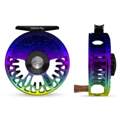 Fishing Line^ Abel Vaya Reel 5/6 Northern Lights Fade, Black Drag Knob with Walnut Handle - Your Premium Fishing Gear Store Rods Lines Baits Accessories