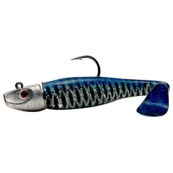 Bait^ Al Gag's Lures Whip-It Fish Rigged, 5", 1oz, (1 Head/2 Tails), Blue Mackerel - Your Premium Fishing Gear Store Rods Lines Baits Accessories
