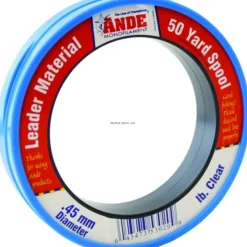 Fishing Line^ Ande Mono Leader Wrist Spool (20lb-80lb, 50yd, Clear) - Your Premium Fishing Gear Store Rods Lines Baits Accessories