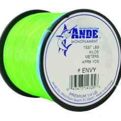 Fishing Line^ Ande Monofilament Line (Envy Green, 12 -Pounds test, 1/4# spool) - Your Premium Fishing Gear Store Rods Lines Baits Accessories