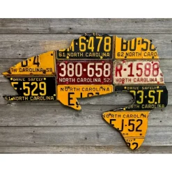 Shop All^ Antique North Carolina Largemouth Bass License Plate Art - Your Premium Fishing Gear Store Rods Lines Baits Accessories