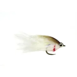 Fly Fishing^ Baby Fat Minnow Olive & White - Your Premium Fishing Gear Store Rods Lines Baits Accessories