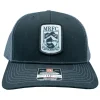 Shop All^ Badge Logo 112+ Black/Graphite R-Flex Trucker - Your Premium Fishing Gear Store Rods Lines Baits Accessories