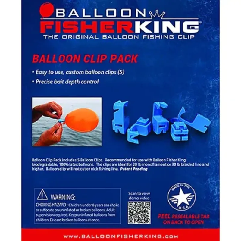 Bait^ Balloon Fisher King Balloon Clip Pack Heavy Mono - Your Premium Fishing Gear Store Rods Lines Baits Accessories