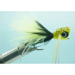 Fly Fishing^ Bass Popper Chartreuse Splatter - Your Premium Fishing Gear Store Rods Lines Baits Accessories