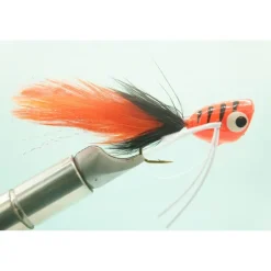 Fly Fishing^ Bass Popper W/Legs Black/Orange #10 - Your Premium Fishing Gear Store Rods Lines Baits Accessories