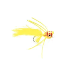Fly Fishing^ Bass Popper Yellow & Red - Your Premium Fishing Gear Store Rods Lines Baits Accessories