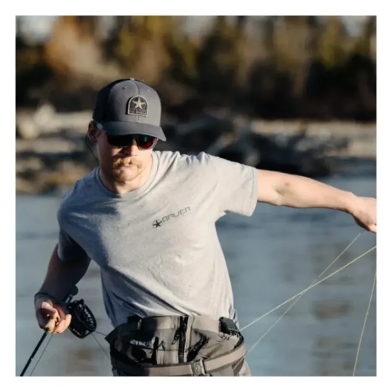 Shop All^ Bauer Heritage T-Shirt Grey - Your Premium Fishing Gear Store Rods Lines Baits Accessories