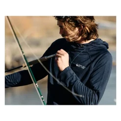 Shop All^ Bauer Logo Thermal Hoodie Deep Blue - Your Premium Fishing Gear Store Rods Lines Baits Accessories