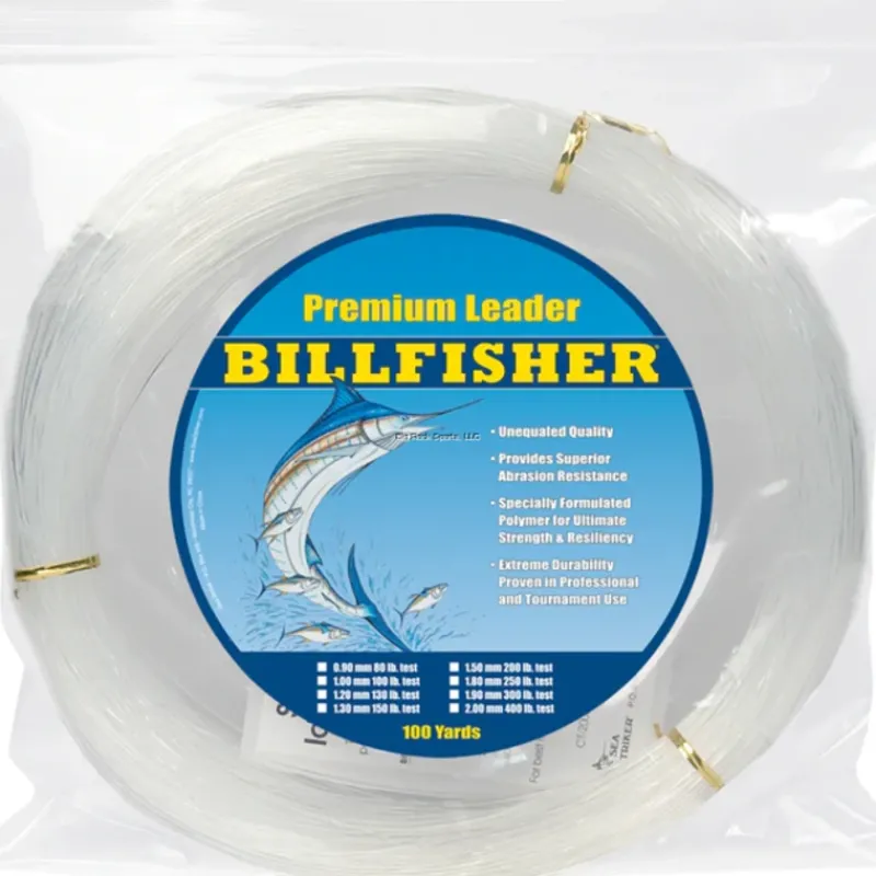 Shop All^ Billfisher Mono Leader Coil, 300lb, 100yd, Clear - Your Premium Fishing Gear Store Rods Lines Baits Accessories
