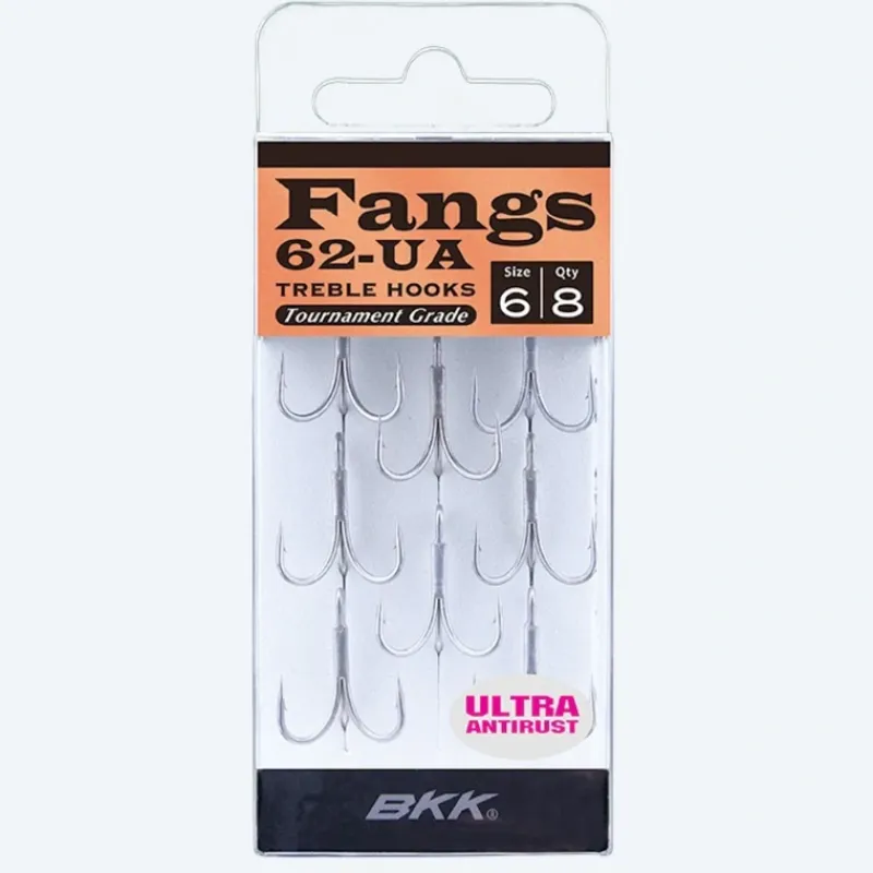 Bait^ BKK Hooks Fangs-62 UA Treble Hooks - Your Premium Fishing Gear Store Rods Lines Baits Accessories