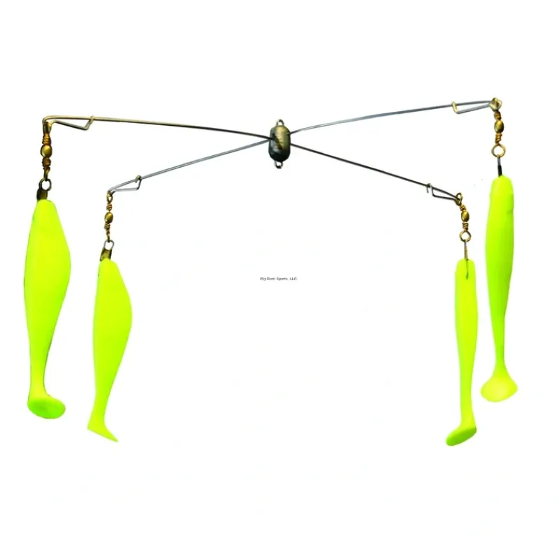 Shop All^ Blue Water Candy Umbrella with Shad Only Troll Lures, 6", 10.4 oz, Chartreuse - Your Premium Fishing Gear Store Rods Lines Baits Accessories