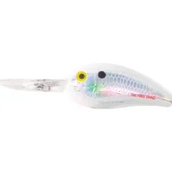 Bait^ Bomber Fat Free Shad Guppy Crankbait, 2 3/8", 3/8 oz, Dances Pearl White - Your Premium Fishing Gear Store Rods Lines Baits Accessories