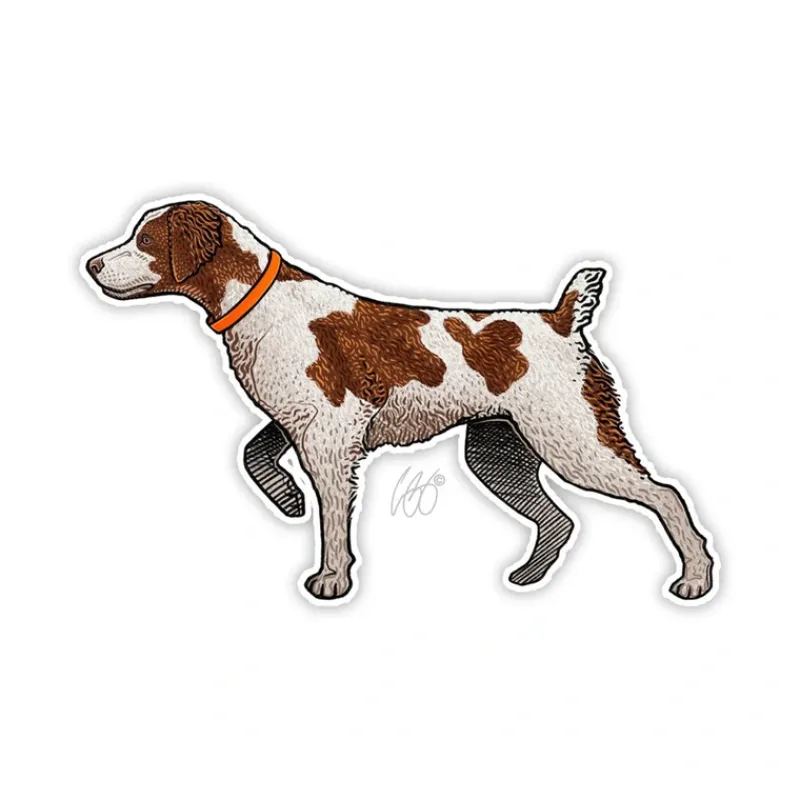 Shop All^ Brittany Spaniel Sticker - Your Premium Fishing Gear Store Rods Lines Baits Accessories