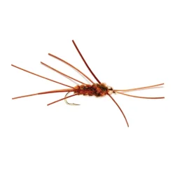 Fly Fishing^ Brown Rubber Leg Stone Beadhead - Your Premium Fishing Gear Store Rods Lines Baits Accessories