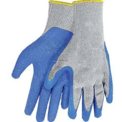 Shop All^ Calcutta Men's Knit Gripper Gloves Rubber Coated Palm Gray/Blue - Your Premium Fishing Gear Store Rods Lines Baits Accessories
