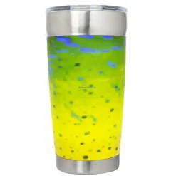 Shop All^ Calcutta Stainless Steel Double Wall Vacuum Seal Traveler Cup 20oz Mahi pattern - Your Premium Fishing Gear Store Rods Lines Baits Accessories