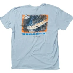 Shop All^ Calcutta T-Shirt Marlin Release Light Blue Short Sleeve, No Pocket - Your Premium Fishing Gear Store Rods Lines Baits Accessories
