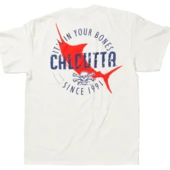 Shop All^ Calcutta T-shirt Short Sleeve, White - Your Premium Fishing Gear Store Rods Lines Baits Accessories