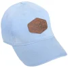 Shop All^ Calcutta Twill Cap with Leather Patch and Adjustable Back, Ocean Blue - Your Premium Fishing Gear Store Rods Lines Baits Accessories