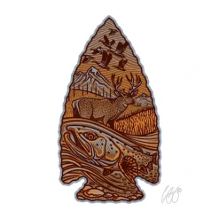 Shop All^ Casey Underwood Stone Point Sticker - Your Premium Fishing Gear Store Rods Lines Baits Accessories