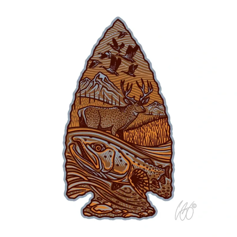 Shop All^ Casey Underwood Stone Point Sticker - Your Premium Fishing Gear Store Rods Lines Baits Accessories