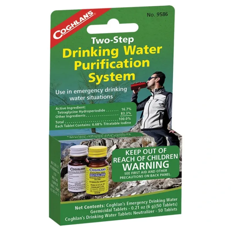 Shop All^ Coghlan's 2 Step Drinking Water Treatment Tablets and Neutralizer - Your Premium Fishing Gear Store Rods Lines Baits Accessories