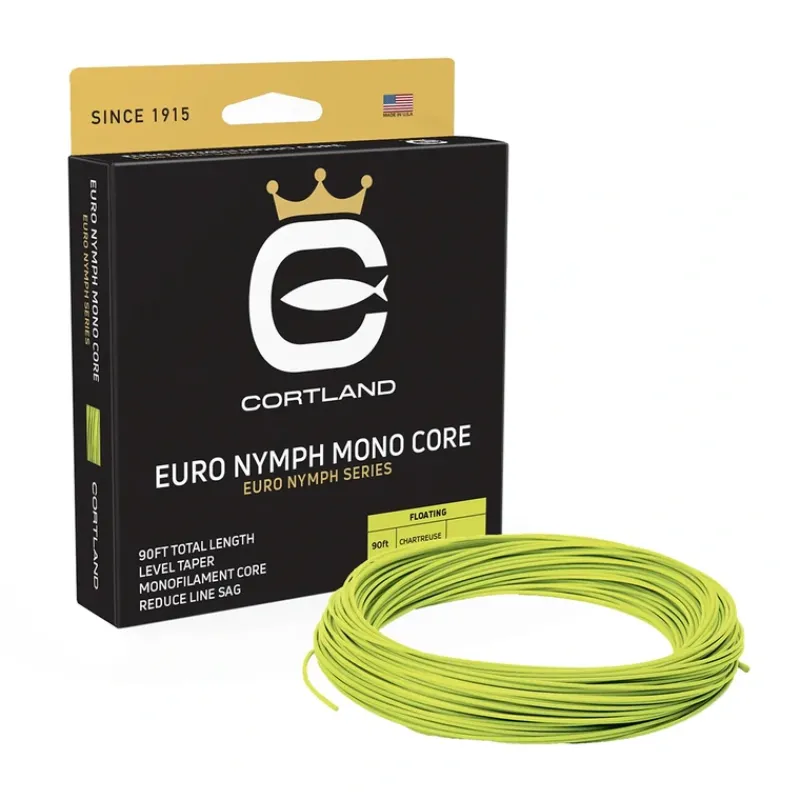 Fishing Line^ Cortland Hi Vis Euro Nymph Mono Core Line .022 Chartreuse - Your Premium Fishing Gear Store Rods Lines Baits Accessories
