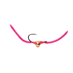 Shop All^ Croston's Chenille Worm Hot Pink Barbless - Your Premium Fishing Gear Store Rods Lines Baits Accessories