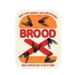 Shop All^ Delicious Brood X Sticker - Your Premium Fishing Gear Store Rods Lines Baits Accessories