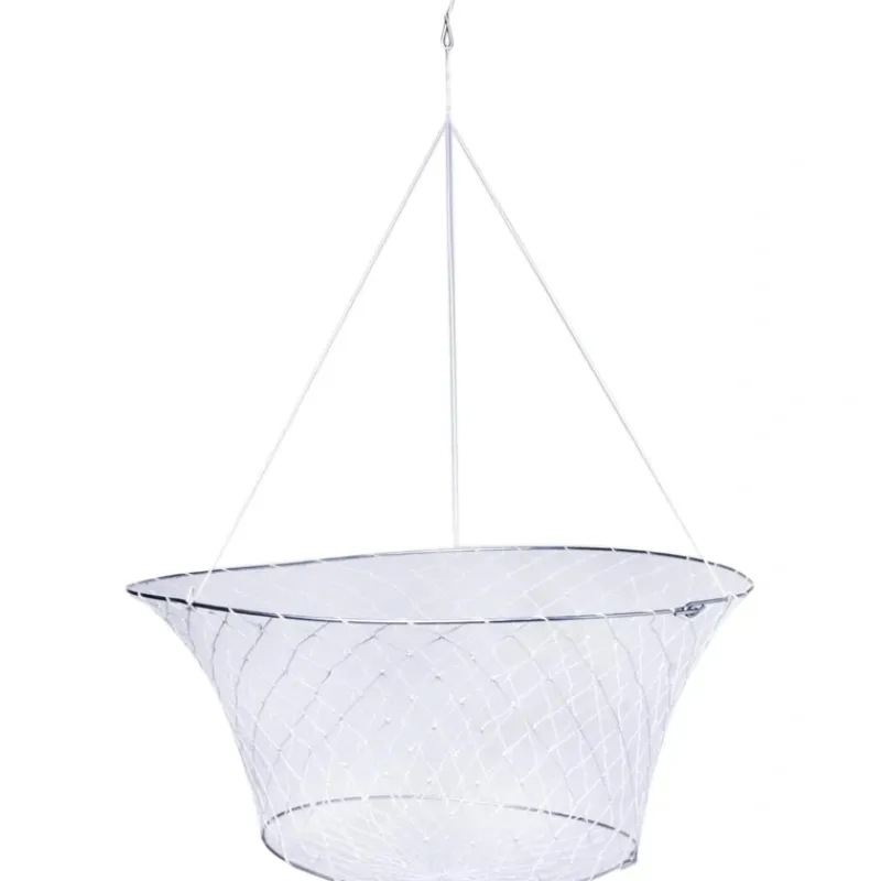 Shop All^ Dolphin 6915-P 2 Ring Crab Net, White - Your Premium Fishing Gear Store Rods Lines Baits Accessories