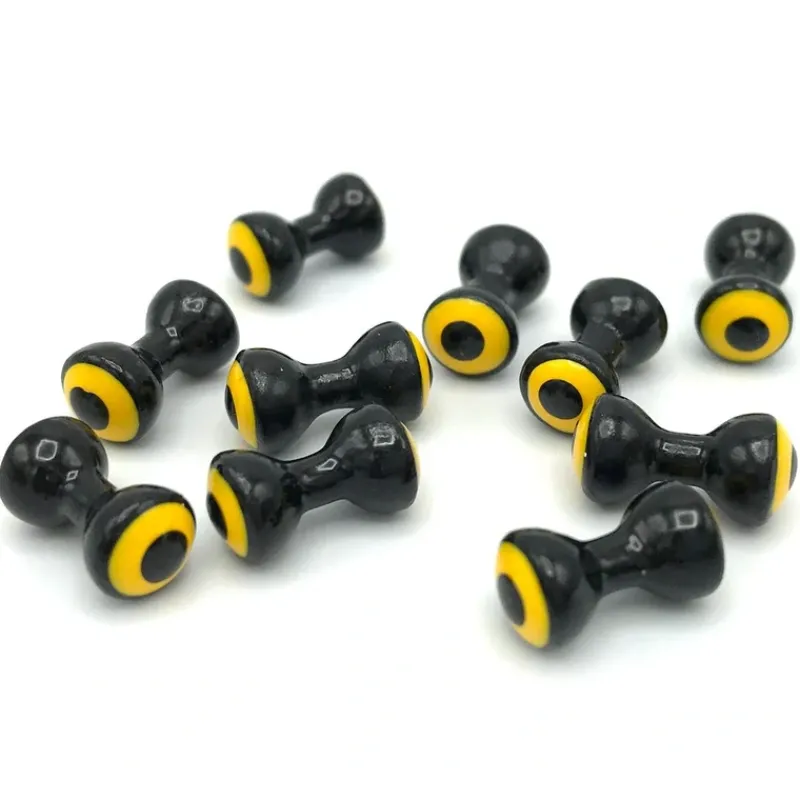 Fishing Line^ Double Pupil Lead Eyes - Black/Yellow - Your Premium Fishing Gear Store Rods Lines Baits Accessories