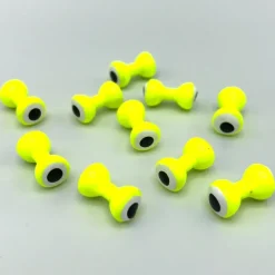 Fishing Line^ Double Pupil Lead Eyes - Chartreuse/White - Your Premium Fishing Gear Store Rods Lines Baits Accessories