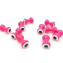 Fishing Line^ Double Pupil Lead Eyes - Fl. Pink/White - Your Premium Fishing Gear Store Rods Lines Baits Accessories