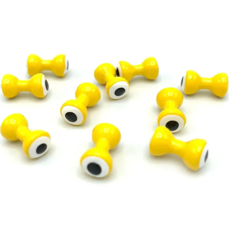 Fishing Line^ Double Pupil Lead Eyes - Yellow/White - Your Premium Fishing Gear Store Rods Lines Baits Accessories