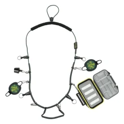 Fly Fishing^ Dr. Slick Elastic Necklace w/Tippet Spool Caddy Retractors Floatant Holder Waterproof Fly Box - Your Premium Fishing Gear Store Rods Lines Baits Accessories
