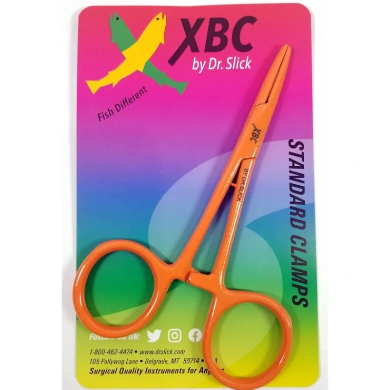Shop All^ Dr. Slick XBC Standard Clamp, 5", Orange, Straight - Your Premium Fishing Gear Store Rods Lines Baits Accessories
