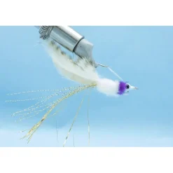 Fly Fishing^ Drum Beater White/Purple #2 - Your Premium Fishing Gear Store Rods Lines Baits Accessories